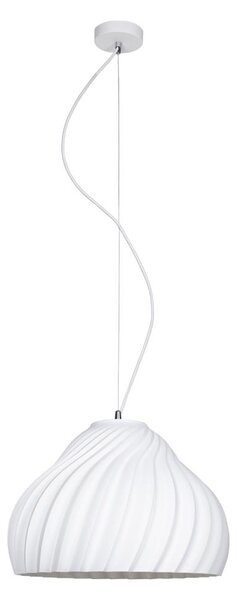 Lustr na lanku SILVO 1xE27/60W/230V pr. 38 cm bílá