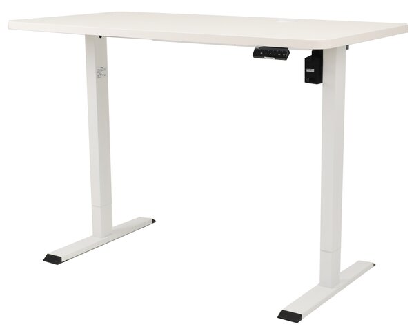 Výškově nastavitelný elektrický stůl BestBerg BBAT-12WW / rozměr 120x60 cm / výška 70-114 cm / bílá