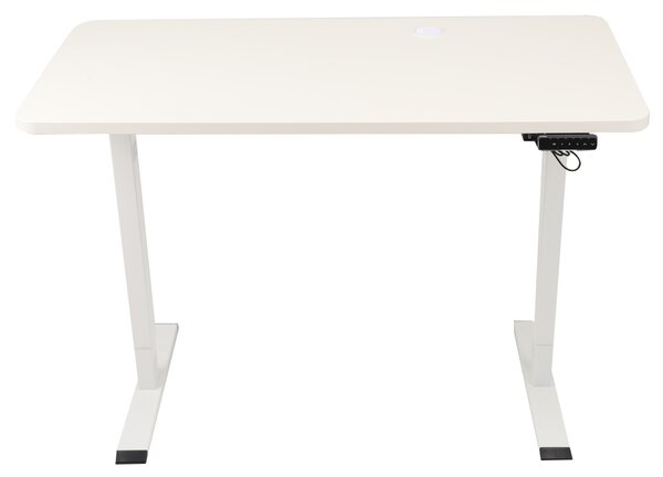 Výškově nastavitelný elektrický stůl BestBerg BBAT-12WW / rozměr 120x60 cm / výška 70-114 cm / bílá