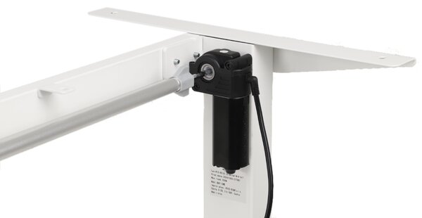 Výškově nastavitelný elektrický stůl BestBerg BBAT-12WW / rozměr 120x60 cm / výška 70-114 cm / bílá