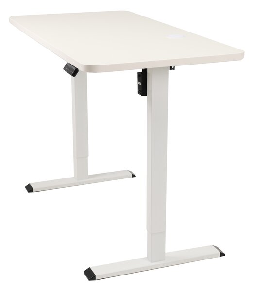 Výškově nastavitelný elektrický stůl BestBerg BBAT-12WW / rozměr 120x60 cm / výška 70-114 cm / bílá