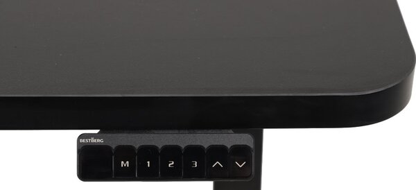 Výškově nastavitelný elektrický stůl BestBerg BBAT-14BB / rozměr 140x70 cm / výška 70-114 cm / černá