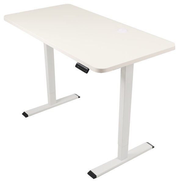 Výškově nastavitelný elektrický stůl BestBerg BBAT-12WW / rozměr 120x60 cm / výška 70-114 cm / bílá