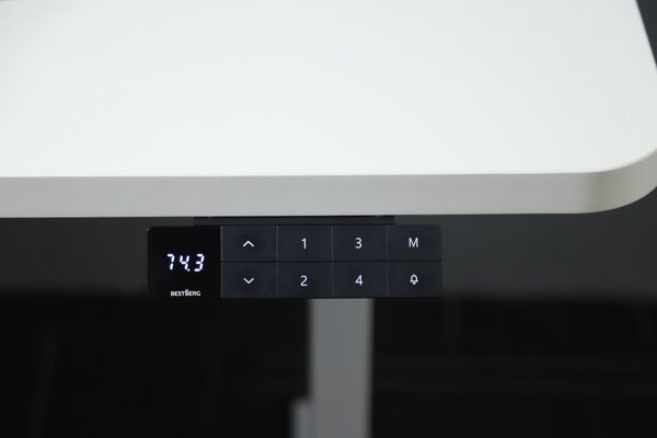 Výškově nastavitelný elektrický stůl BestBerg BBAT-16WW / rozměr 160x80 cm / výška 70-114 cm / bílá