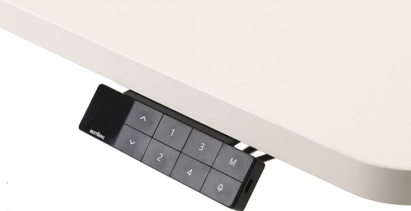 Výškově nastavitelný elektrický stůl BestBerg BBAT-16WW / rozměr 160x80 cm / výška 70-114 cm / bílá