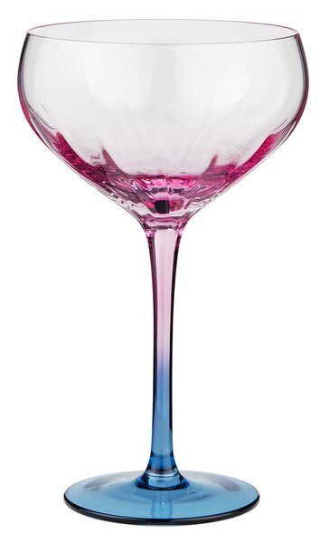 DIVINE Sklenice na koktejly 380 ml - modrá/růžová