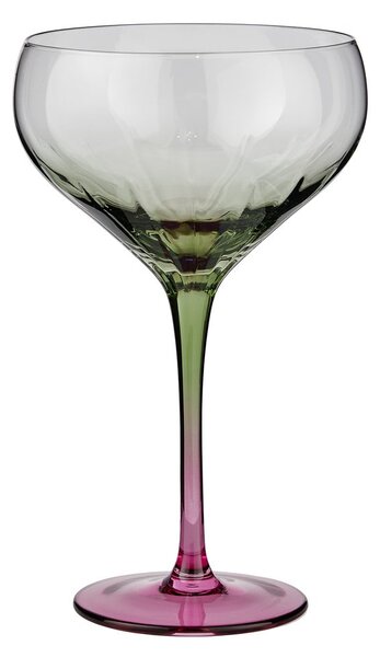 DIVINE Sklenice na koktejly 380 ml - zelená/růžová