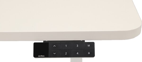 Výškově nastavitelný elektrický stůl BestBerg BBAT-16WW / rozměr 160x80 cm / výška 70-114 cm / bílá