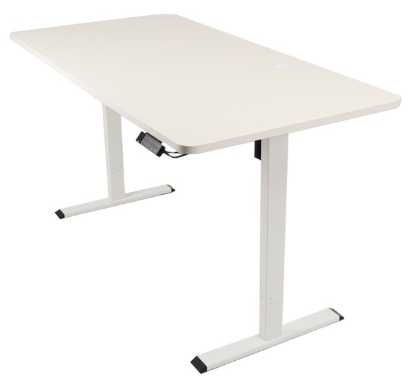 Výškově nastavitelný elektrický stůl BestBerg BBAT-16WW / rozměr 160x80 cm / výška 70-114 cm / bílá