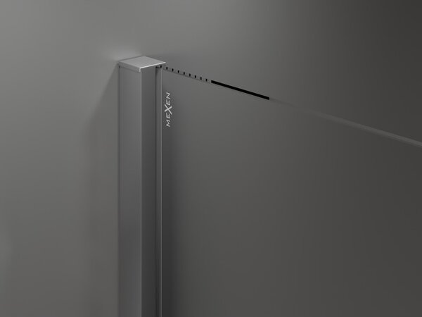 Mexen Velar, posuvné sprchové dveře do otvoru 90 cm, 8mm šedé sklo, broušený grafit, 871-090-000-41-95