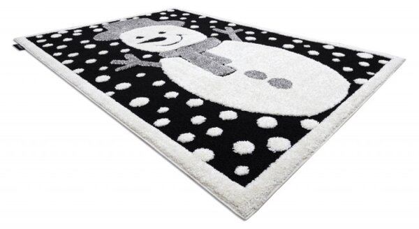 Koberec JOY Snowman černý / krém