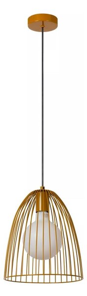 Lucide 74417/01/44 - Lustr na lanku MACARONS 1xE27/40W/230V pr. 24,5 cm žlutá