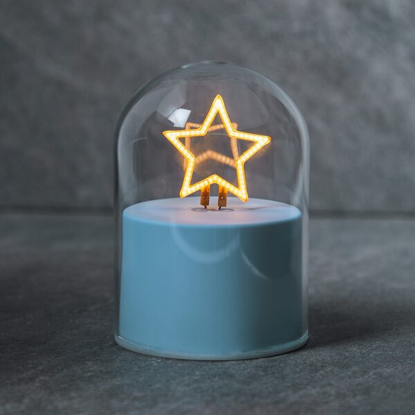 GLOW BALL Neonové světlo hvězda 10 cm - modrá