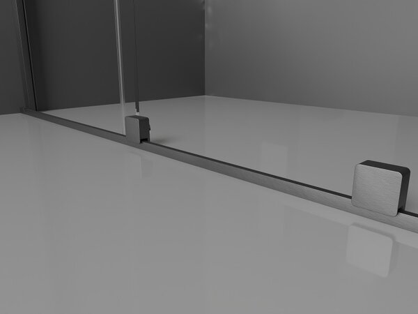 Mexen Velar, posuvné sprchové dveře do otvoru 130 cm, 8mm sklo námraza, grafit broušený, 871-130-000-31-66