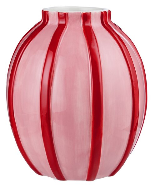 PRESENT Váza 18 cm - růžová/červená