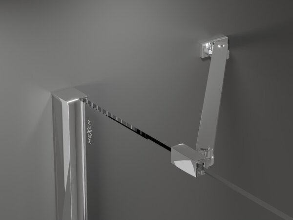 Mexen Velar Duo, posuvné sprchové dveře do otvoru 140 cm, 8mm šedé sklo, chromová, 871-140-000-42-01