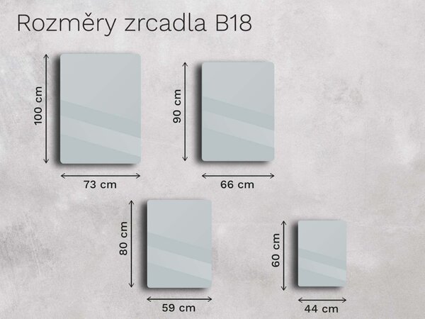 Zrcadlo s rámem B18