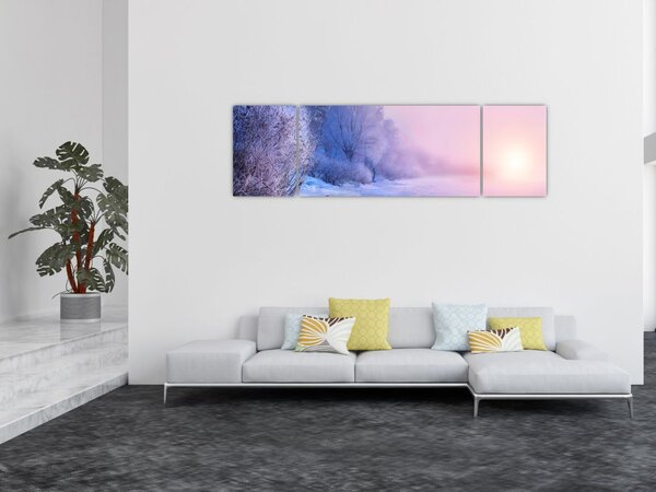 Obraz - Zamrzlá řeka (170x50 cm)