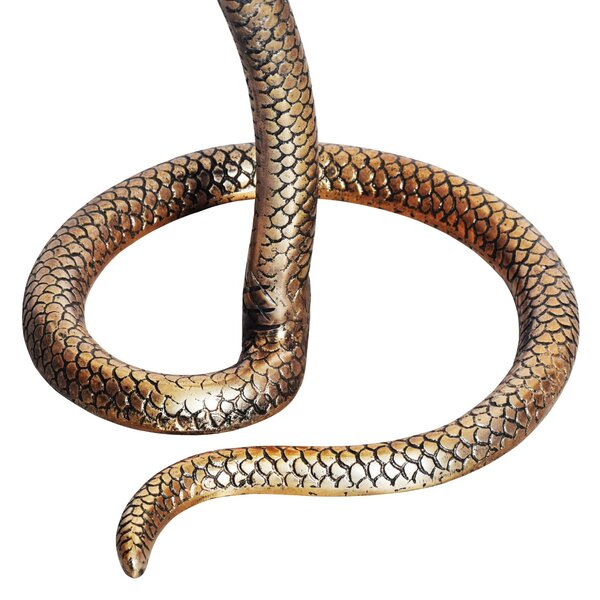 Art deco kulatý příruční stolek Tierra Glam s hadím designem a skleněnou deskou v glamour nádechu 62 cm