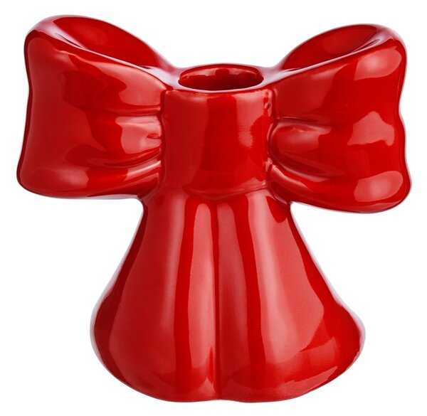 PRESENT Svícen mašle 10 cm - červená