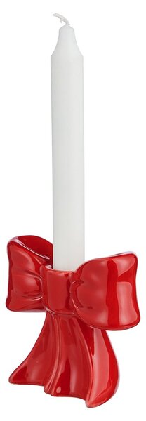 PRESENT Svícen mašle 10 cm - červená