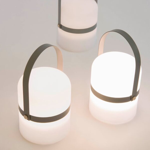 Modrá plastová LED lampa Kave Home Ridley