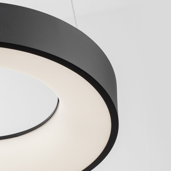 Černé závěsné LED světlo Nova Luce Rando Thin 38 cm