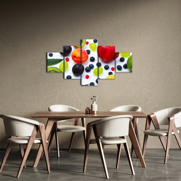 Obraz ovoce s kapkami vody (125x70 cm)