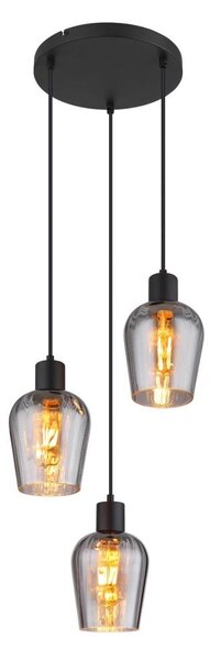 Globo 15627-3 - Lustr na lanku RYAN 3xE27/40W/230V pr. 28,5 cm černá