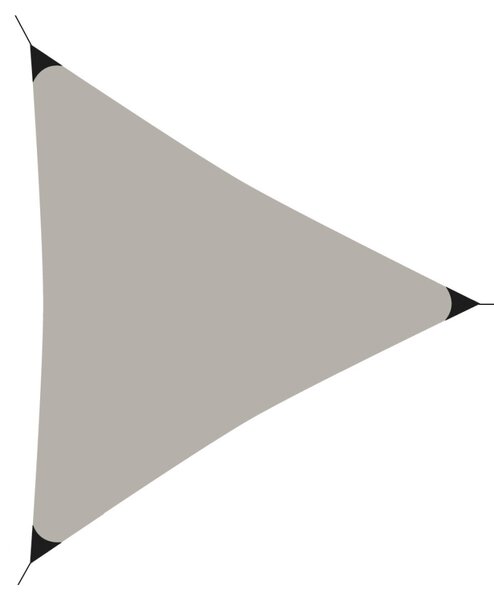 PROGARDEN Stínící plachta trojúhelník 3,6 x 3,6 x 3,6 m šedohnědá KO-C46400610