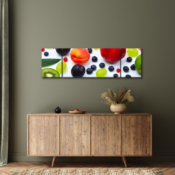 Obraz ovoce s kapkami vody (170x50 cm)