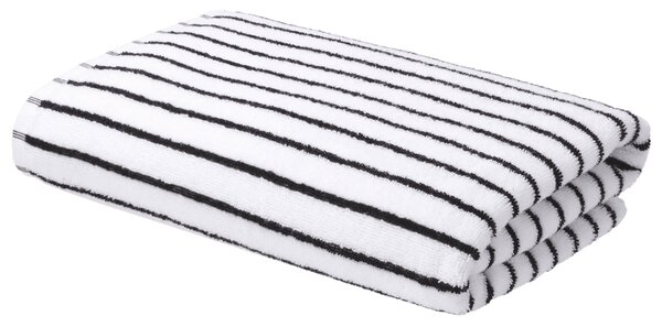 Livarno® Froté osuška, 70 x 140 cm (bílá/černá) (100407965007)