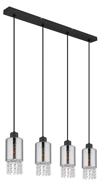 Globo 15799-4H - Lustr na lanku BACKEY 4xE27/40W/230V černá