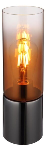 Globo 21000TG - Stolní lampa ANNIKA 1xE27/25W/230V pr. 9 cm černá/měděná