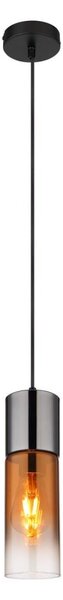 Globo 21000HG - Lustr na lanku ANNIKA 1xE27/25W/230V pr. 10,5 cm černá/měděná