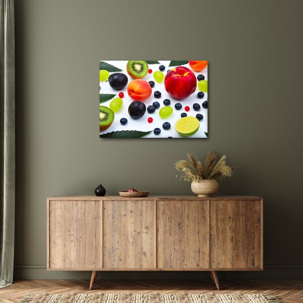Obraz ovoce s kapkami vody (70x50 cm)