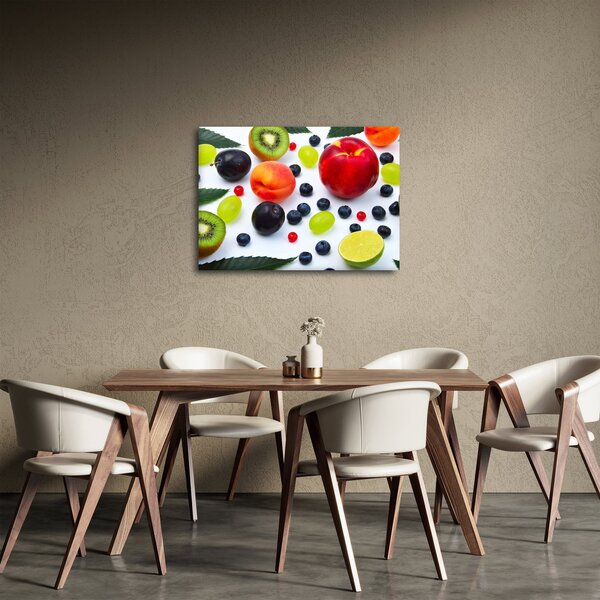 Obraz ovoce s kapkami vody (70x50 cm)