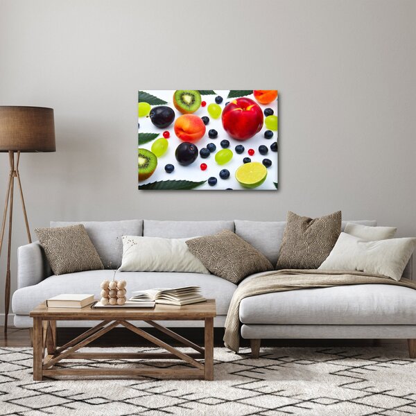 Obraz ovoce s kapkami vody (70x50 cm)