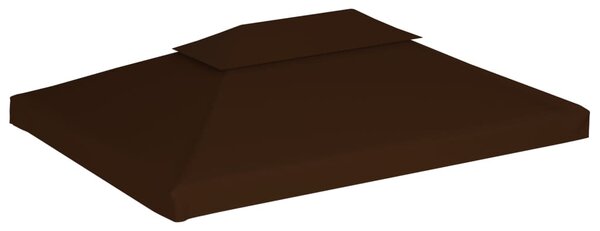 Dvojitá střecha na altán 310 g/m² 4 x 3 m hnědá