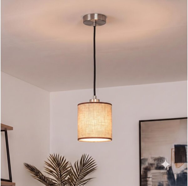 Brilagi - LED Lustr na lanku NUBILA 1xE27/60W/230V pr. 14 cm černá/hnědá