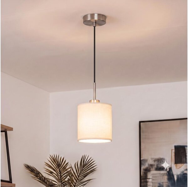 Brilagi - LED Lustr na lanku NUBILA 1xE27/60W/230V pr. 14 cm černá/krémová