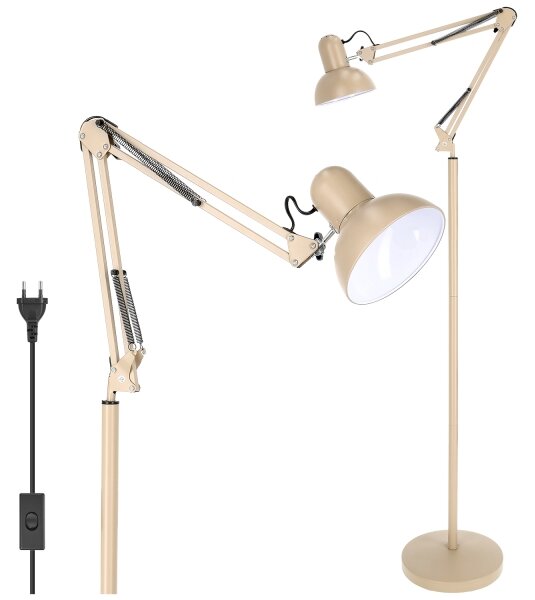 Brilagi - Flexibilní stojací lampa TASKER 1xE27/60W/230V 184 cm béžová