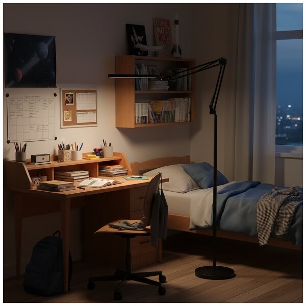 Brilagi - LED Stm. flexibilní stojací lampa VARIO LED/14W/5V 157 cm černá