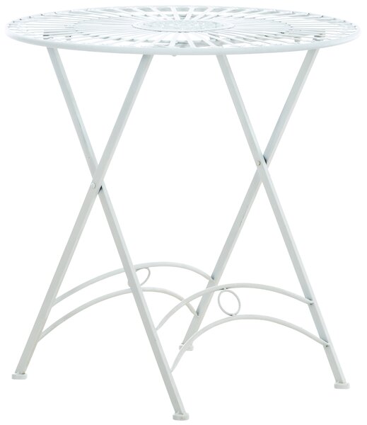 Zahradní stolek Hoscar - vintage styl | bílý