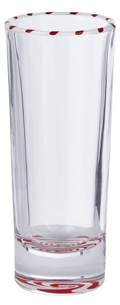 SWIRL Sklenice na panáka 55 ml - červená/bílá