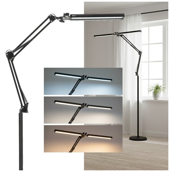 Brilagi - LED Stm. flexibilní stojací lampa VARIO LED/14W/5V 157 cm černá