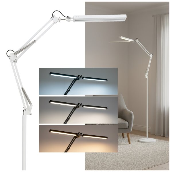 Brilagi - LED Stm. flexibilní stojací lampa VARIO LED/14W/230V 157 cm bílá