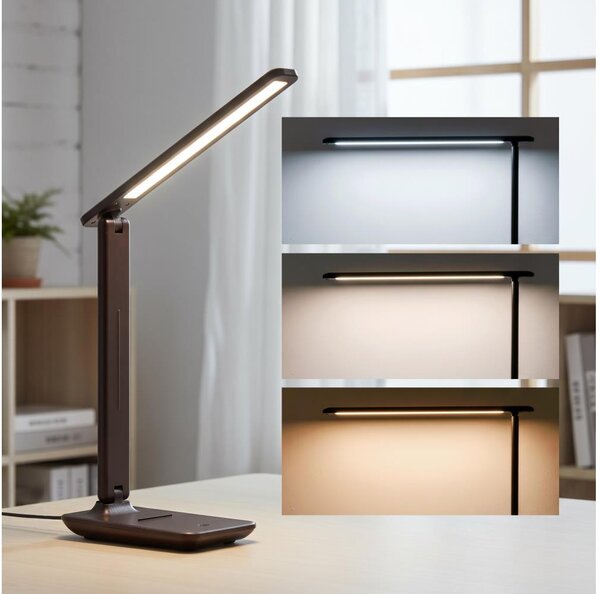Brilagi-LED Stmívatelná stolní lampa MODO LED/7W/230V 3000/4000/6500K hnědá