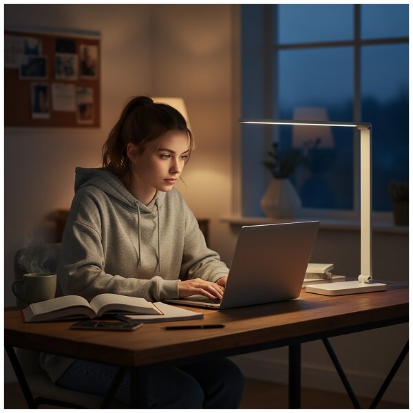 Brilagi -LED Stm dotyk stol lampa s bezdr nab QI LED/7W/5V 3000/4000/6000K bílá