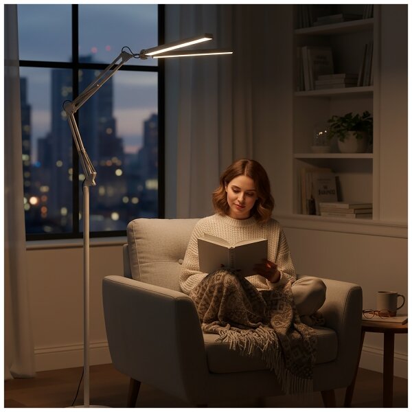 Brilagi - LED Stm. flexibilní stojací lampa VARIO LED/14W/230V 157 cm bílá
